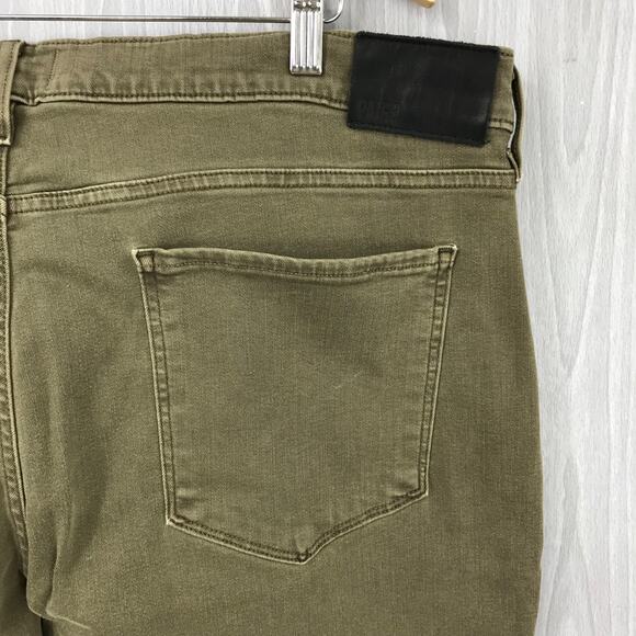 PAIGE Lennox JEANS Smokey Green Pants Men's 40 Stretch Casual - Picture 6 of 12